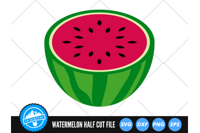 Watermelon SVG | Kawaii Fruit Cut File | Watermelon Half SVG