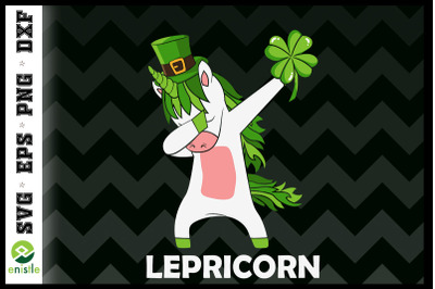 Cute Unicorn Lepricon St Patrick Day