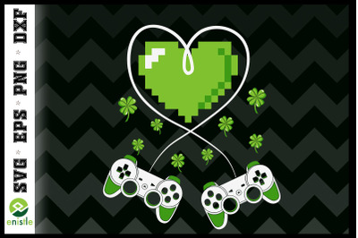 Game Controller Gamer St Patrick Day