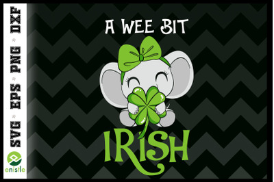 Cute Elephant A Wee Bit Irish St Patrick