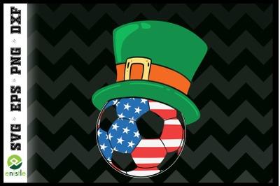 USA Flag Football Leprechaun Patrick Day