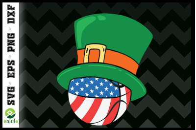 USA Flag Baseball Leprechaun Patrick Day