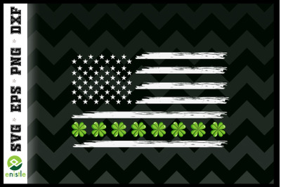 Shamrock USA Flag St Patrick Day