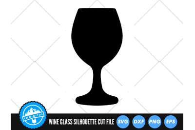 Wine Glass Silhouette SVG | Wine Glass Cut File | Alcohol SVG