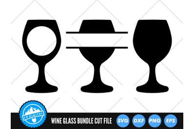 Wine Glass Frame SVG | Wine Glass Cut File | Alcohol SVG