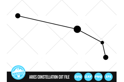 Aries Zodiac Constellation SVG | Zodiac Stars Cut File | Star Sign