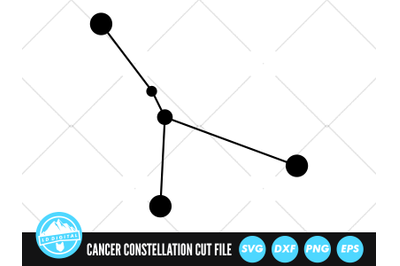 Cancer Zodiac Constellation SVG | Zodiac Stars Cut File | Star Sign