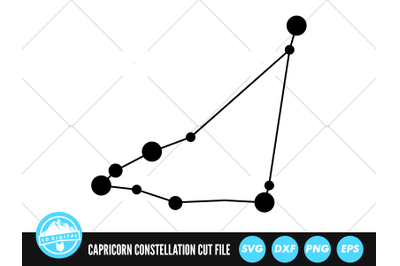 Capricorn Zodiac Constellation SVG | Zodiac Stars Cut File | Star Sign