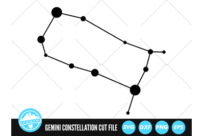 Gemini Zodiac Constellation SVG | Zodiac Stars Cut File | Star Sign