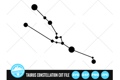 Taurus Zodiac Constellation SVG | Zodiac Stars Cut File | Star Sign