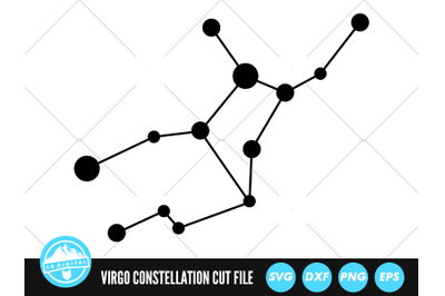 Virgo Zodiac Constellation SVG | Zodiac Stars Cut File | Star Sign