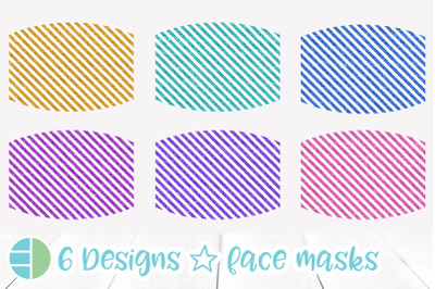 Diagonal Stripes Mask Sublimation Designs