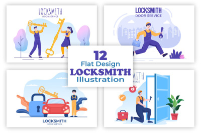 12 Locksmith Home Maintenance Illustration