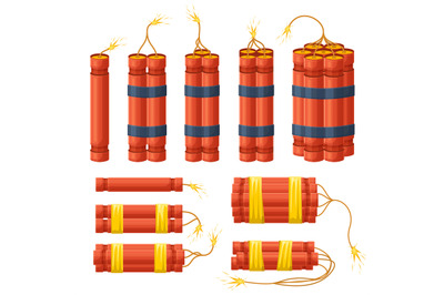 Dynamite explosive sticks, pyrotechnics explosion dynamite checkers. R