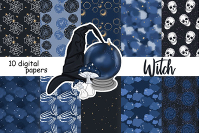 Witch Blue Pattern