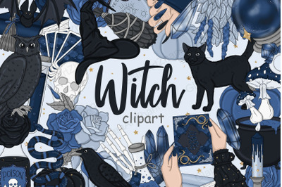 Witch Blue Clipart