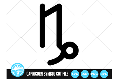Capricorn Zodiac Symbol SVG | Zodiac Symbol Cut File | Horoscope SVG