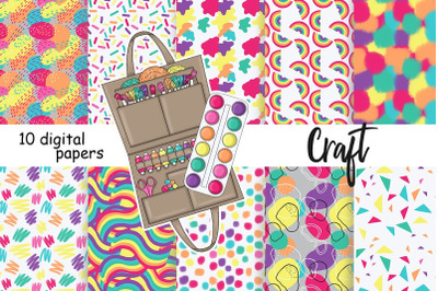 Craft Digital Paper Set | Confetti Seamless Paper