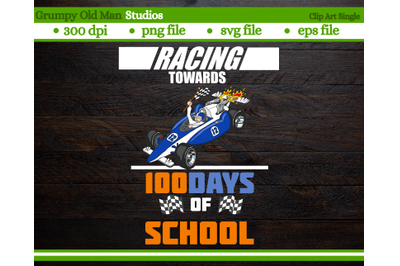 &quot;Be the first in school to get to 100 days. This design features a rac