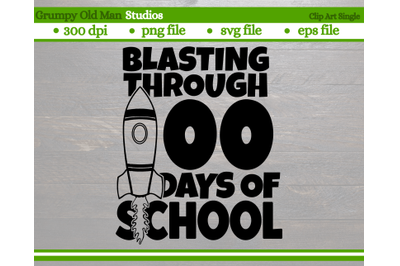 Blasting through 100 days of school | space rocket