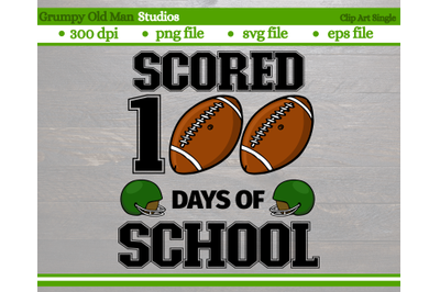 scored 100 days of school | football