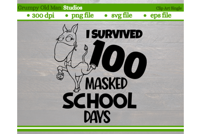 I survived 100 masked school days | horse wearing mask