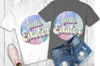 Hello Easter Vintage Quote Sublimation File