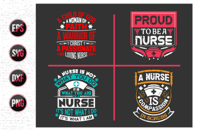 Nurses lettering svg design bundle.