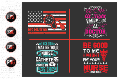 Nurses lettering svg design bundle.