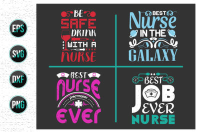 Nurse Lettering Quotes svg Design bundle.