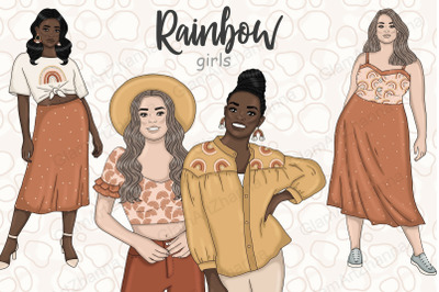 Rainbow Girls Clipart