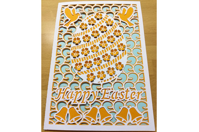 Easter Greeting Card, Pop Up and double layer SVG files.