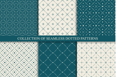 Ornamental seamless dotted patterns