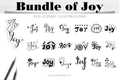 Bundle of Joy SVG clipart illustrations.