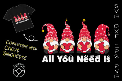 All You Need Is Love Gnomes Valentine