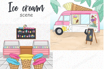 Ice Cream Truck Clipart