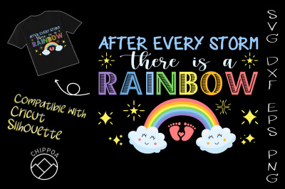 Pregnancy Announcement Rainbow Storm