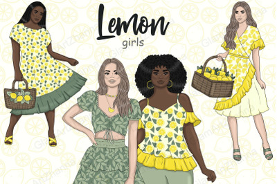 Lemon Girls Clipart