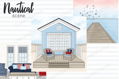 Nautical Landscape | Marine Clipart