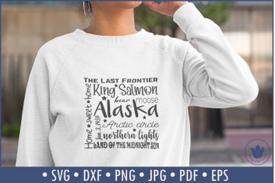 State of Alaska Cut File| Square Typography