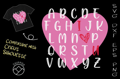 Alphabet I Love You Valentines Day