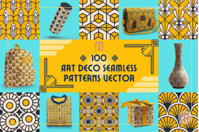 100 Art Deco Seamless Pattern Vector - SVG Pattern Swatches