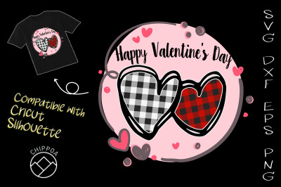 Buffalo Plaid Heart Valentines Day