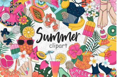 Summer Clip Art Bundle | Bright Planner Graphics