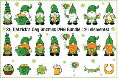 St. Patrick&#039;s Day  Gnome, Lucky clipart, Clover clipar