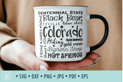 State of Colorado Cut File| Square Typography