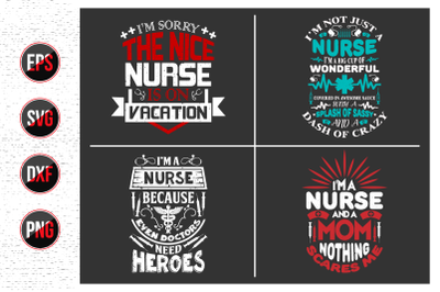 Nurse svg bundle design.