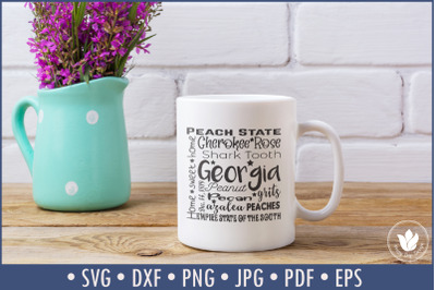 State of Georgia Cut File| Square Typography