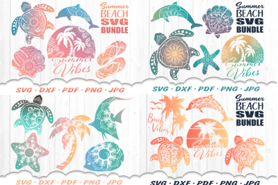 Mandala Summer Beach SVG Bundle Turtle SVG Files For Cricut