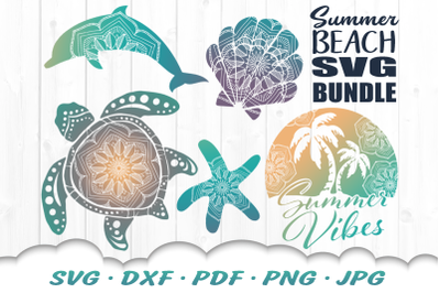 Beach&nbsp;Mandala Turtle SVG Bundle Summer Vibes SVG Files For Cricut
